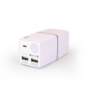 Cube shape Dual USB mobile battery charger 10400 mAh  (power bank) 